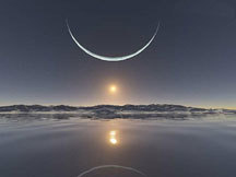 New Moon Embracing Old Moon
